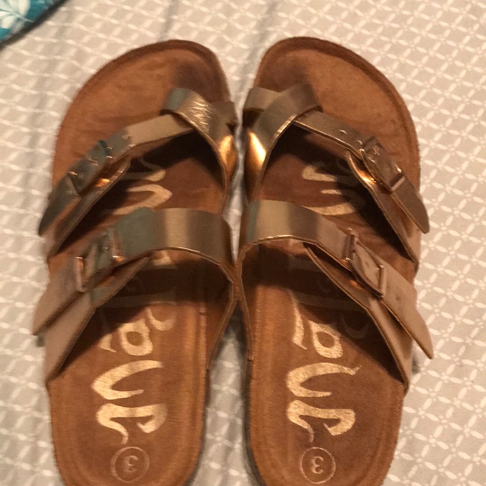 Rose gold sandals